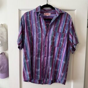 Men's Vintage Striped Button-up